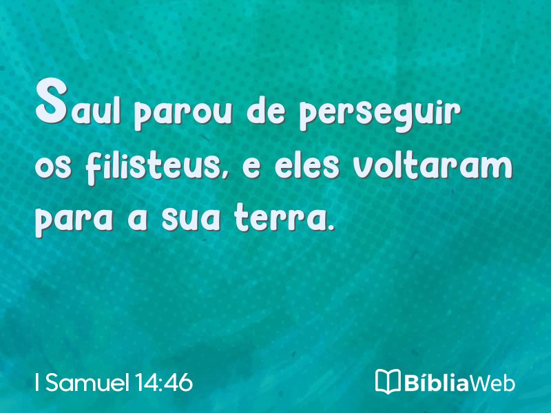 I Samuel 14:46 em imagem para compartilhar