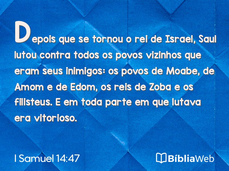 I Samuel 14:47 em imagem para compartilhar