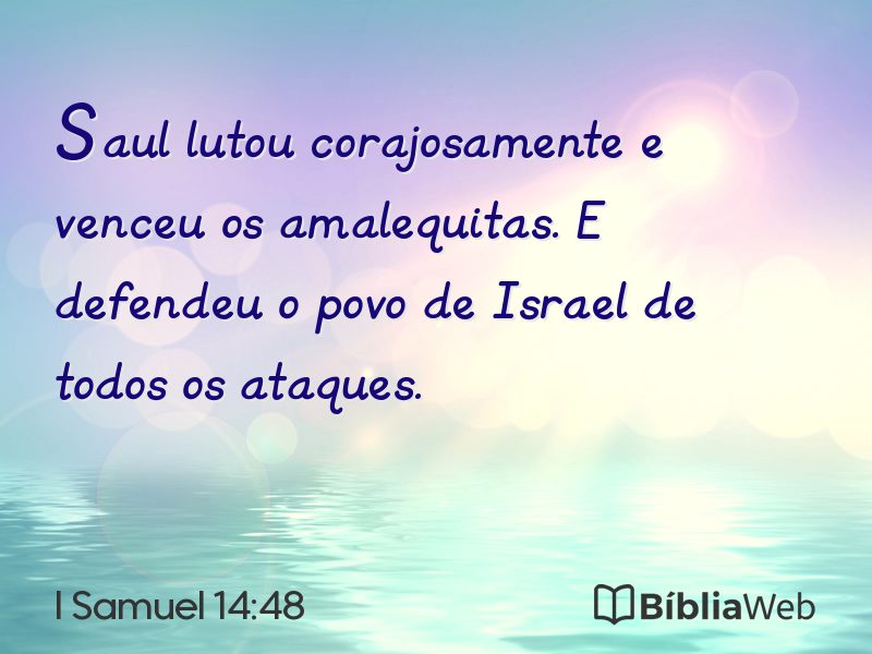 I Samuel 14:48 em imagem para compartilhar