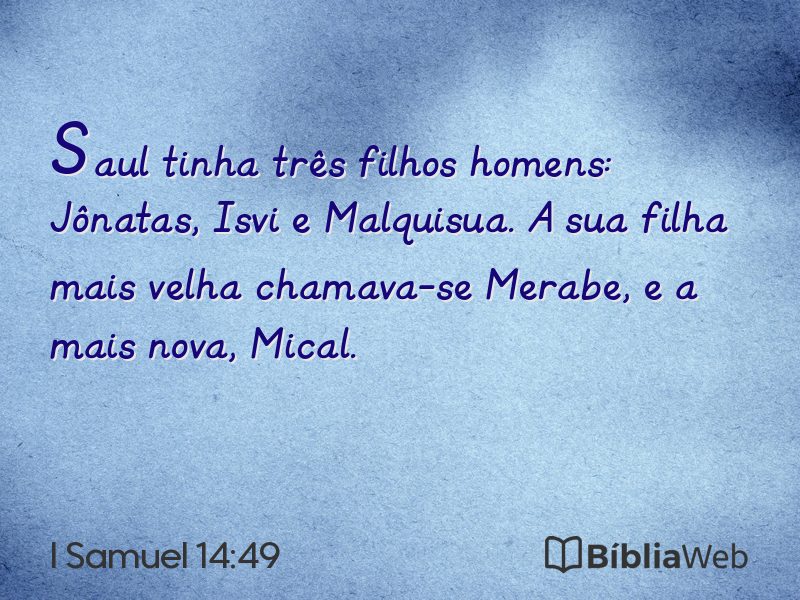 I Samuel 14:49 em imagem para compartilhar