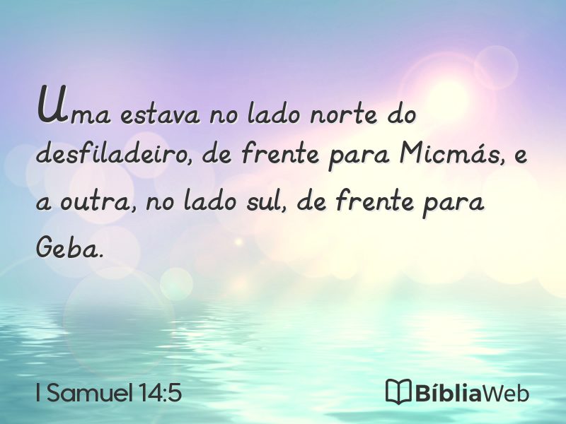 I Samuel 14:5 em imagem para compartilhar