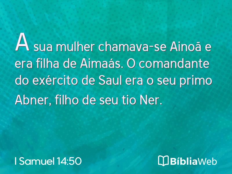 I Samuel 14:50 em imagem para compartilhar