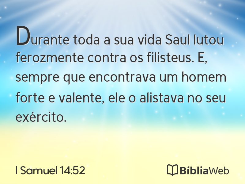 I Samuel 14:52 em imagem para compartilhar
