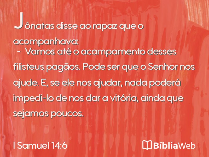 I Samuel 14:6 em imagem para compartilhar