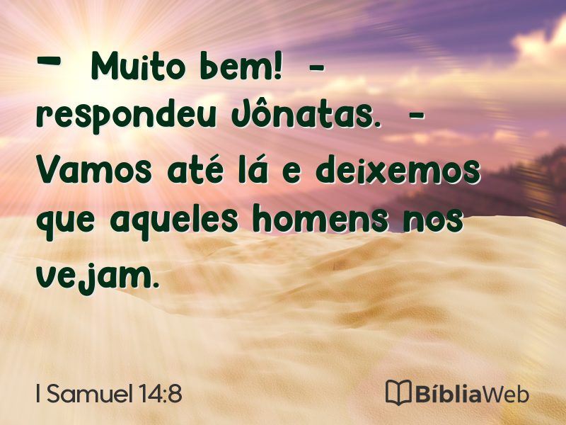 I Samuel 14:8 em imagem para compartilhar