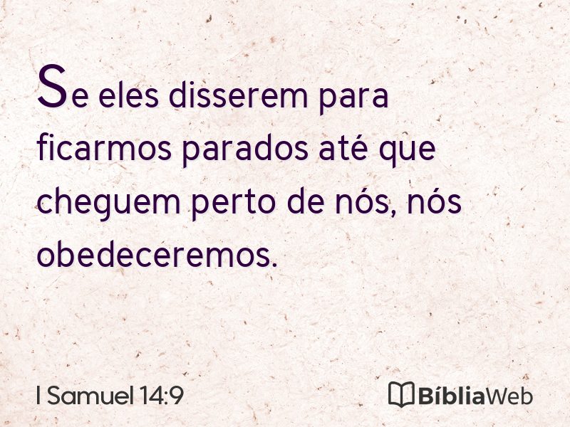 I Samuel 14:9 em imagem para compartilhar