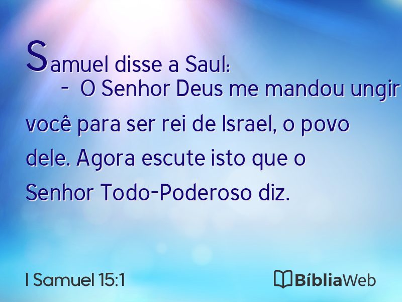 I Samuel 15:1 em imagem para compartilhar