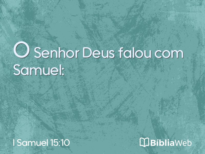 I Samuel 15:10 em imagem para compartilhar