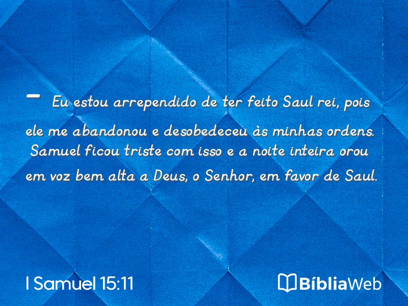 I Samuel 15:11 em imagem para compartilhar