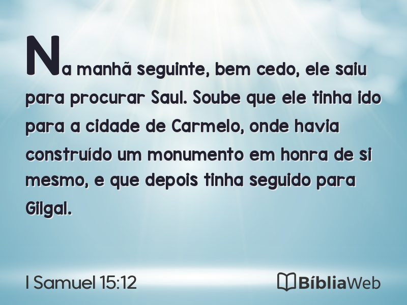 I Samuel 15:12 em imagem para compartilhar