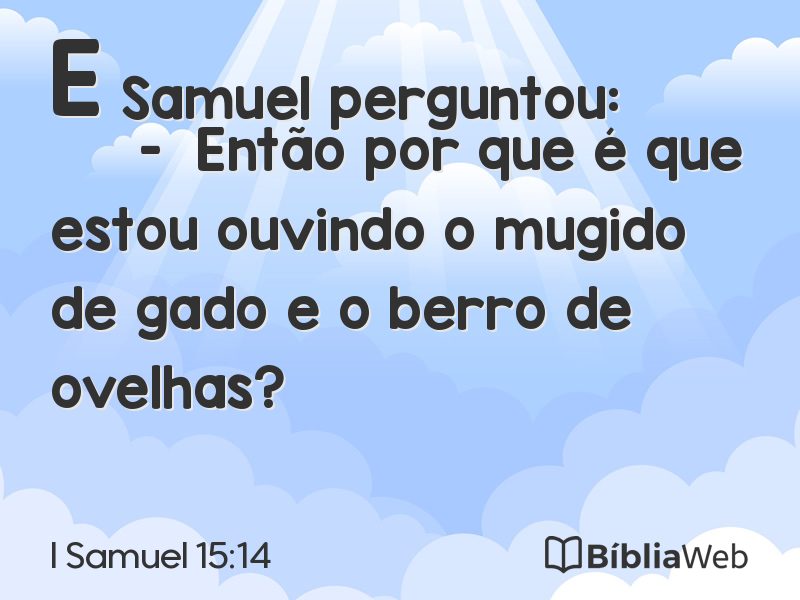 I Samuel 15:14 em imagem para compartilhar