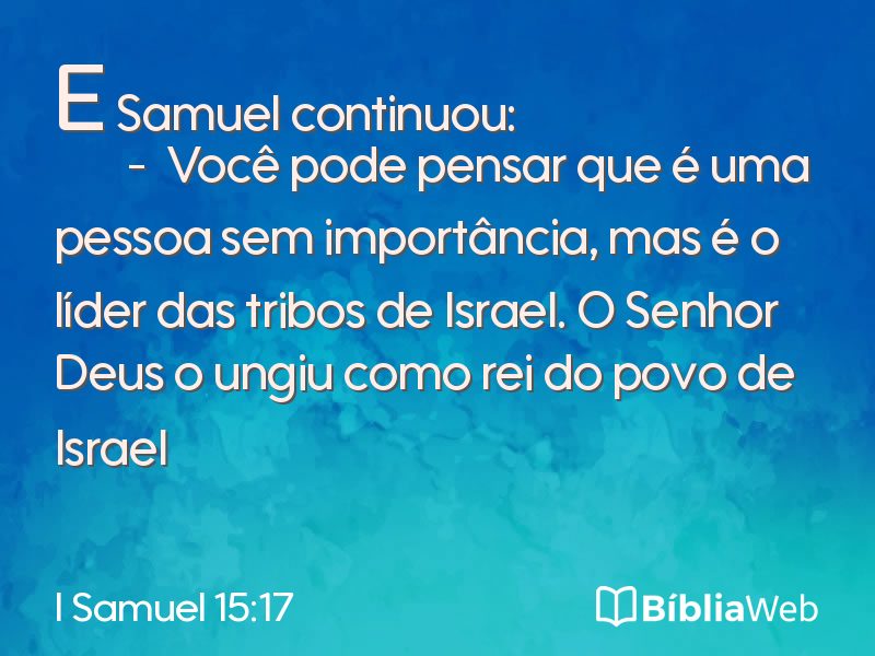 I Samuel 15:17 em imagem para compartilhar