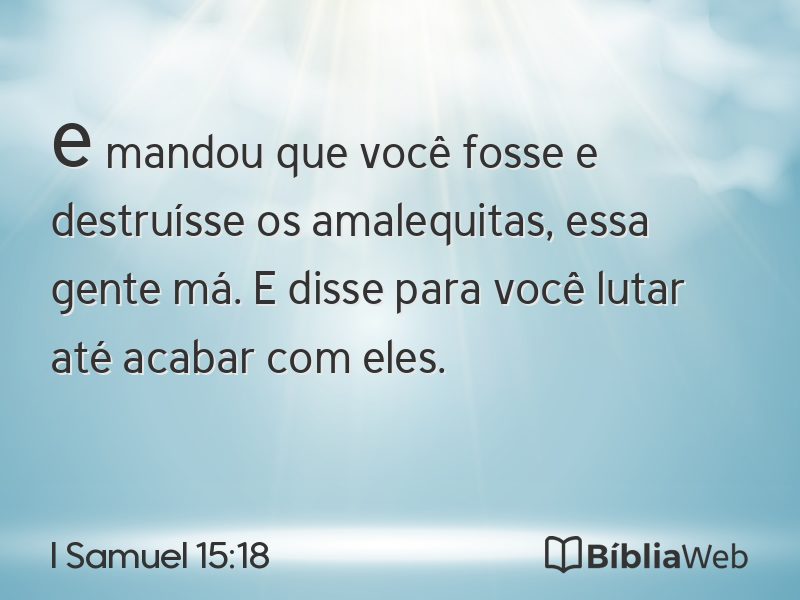 I Samuel 15:18 em imagem para compartilhar