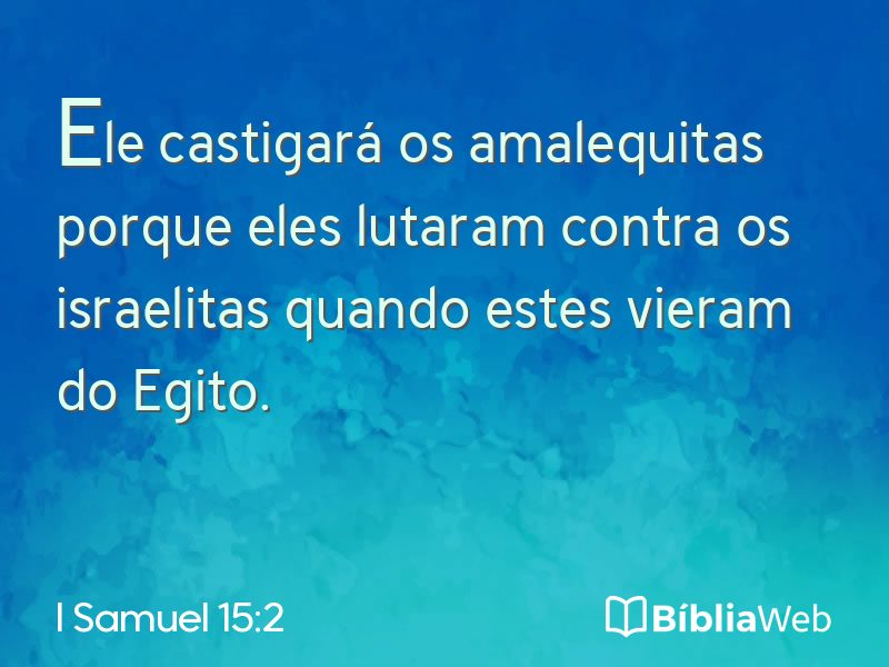 I Samuel 15:2 em imagem para compartilhar