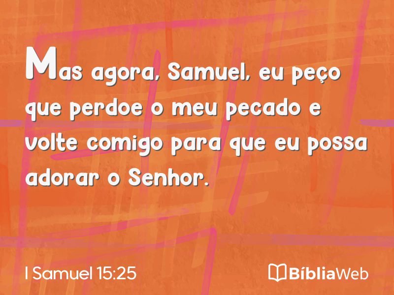 I Samuel 15:25 em imagem para compartilhar