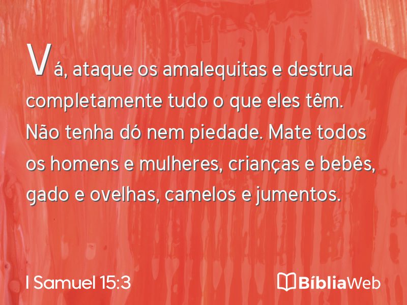 I Samuel 15:3 em imagem para compartilhar