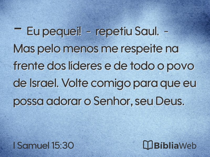 I Samuel 15:30 em imagem para compartilhar