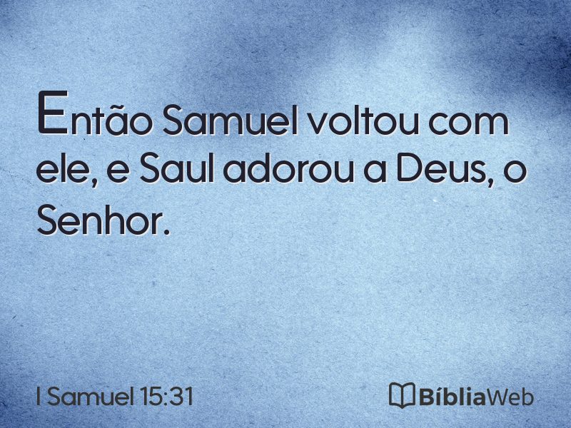 I Samuel 15:31 em imagem para compartilhar