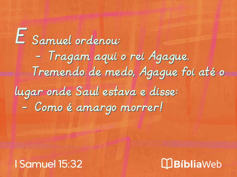 I Samuel 15:32 em imagem para compartilhar