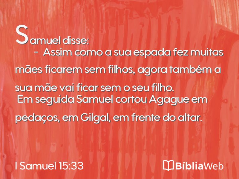 I Samuel 15:33 em imagem para compartilhar