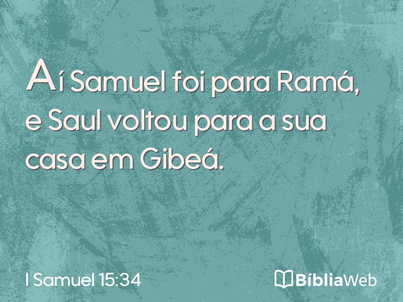 I Samuel 15:34 em imagem para compartilhar