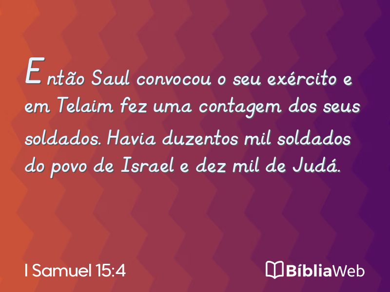 I Samuel 15:4 em imagem para compartilhar