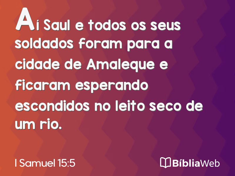I Samuel 15:5 em imagem para compartilhar