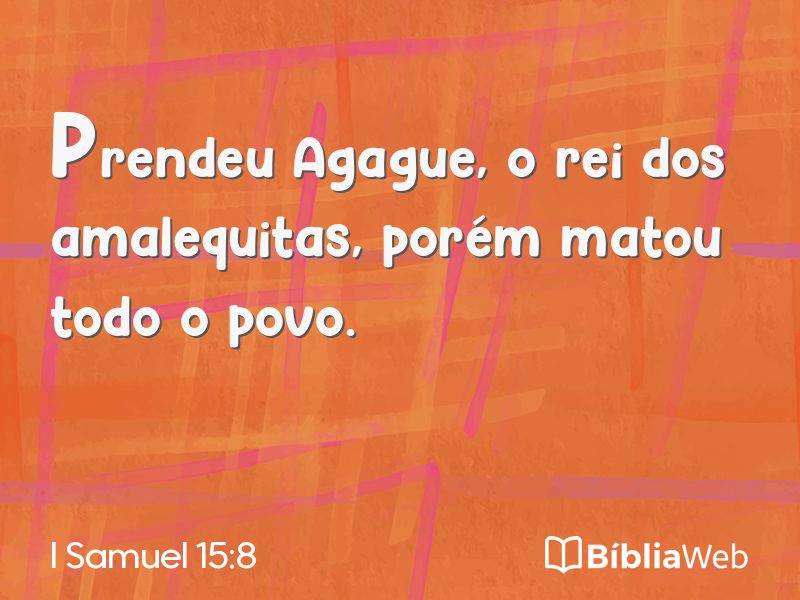 I Samuel 15:8 em imagem para compartilhar