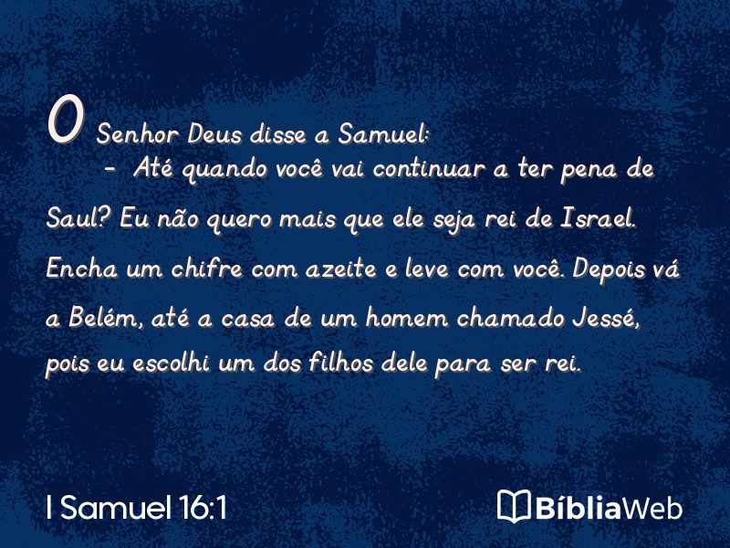 I Samuel 16:1 em imagem para compartilhar