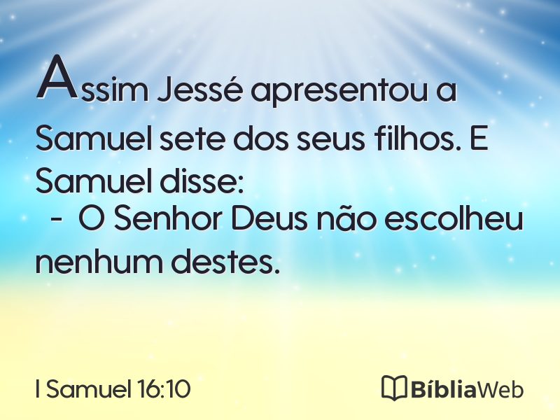 I Samuel 16:10 em imagem para compartilhar