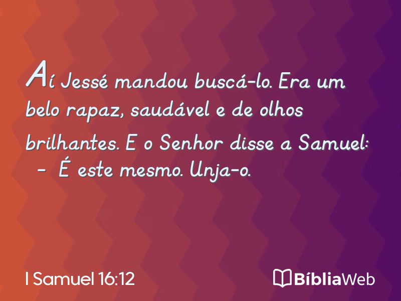 I Samuel 16:12 em imagem para compartilhar