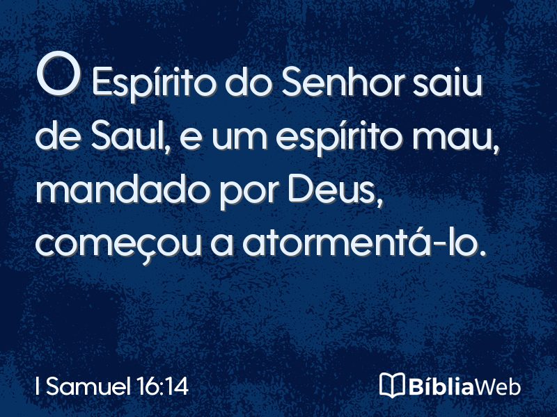 I Samuel 16:14 em imagem para compartilhar