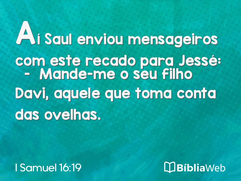I Samuel 16:19 em imagem para compartilhar
