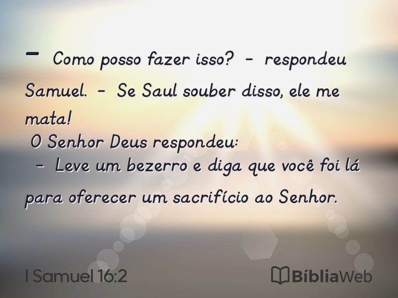 I Samuel 16:2 em imagem para compartilhar