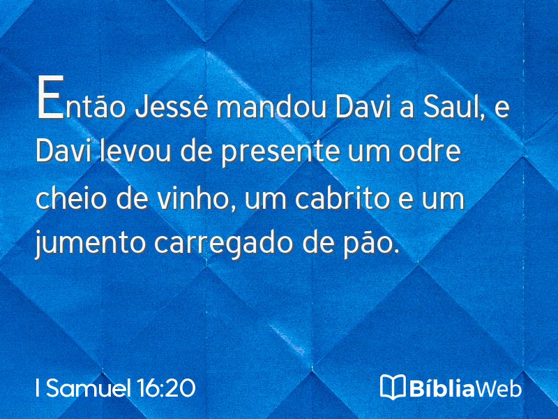 I Samuel 16:20 em imagem para compartilhar