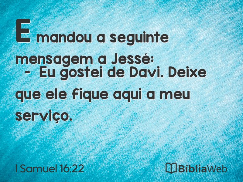 I Samuel 16:22 em imagem para compartilhar