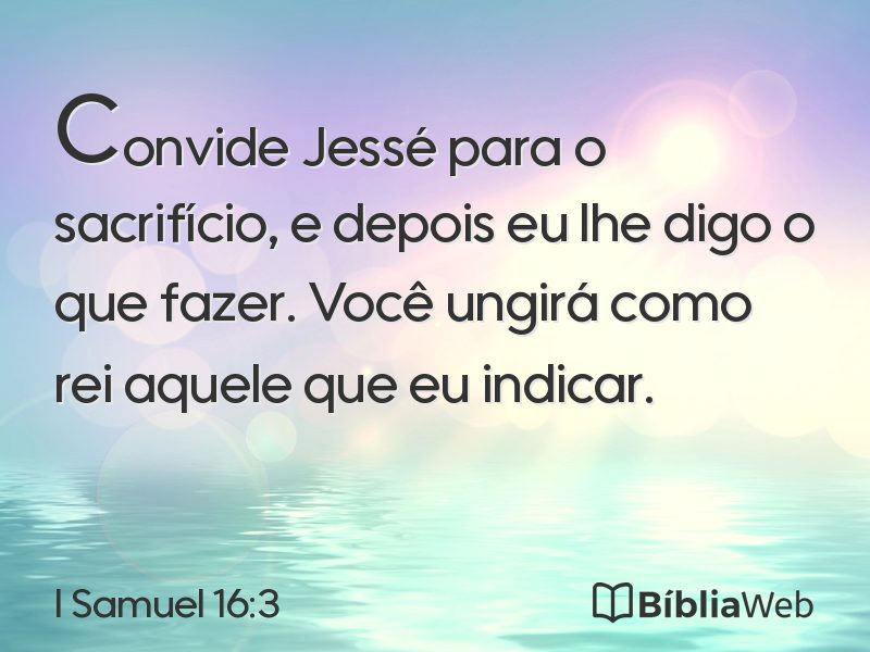 I Samuel 16:3 em imagem para compartilhar