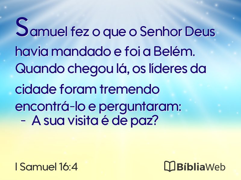 I Samuel 16:4 em imagem para compartilhar