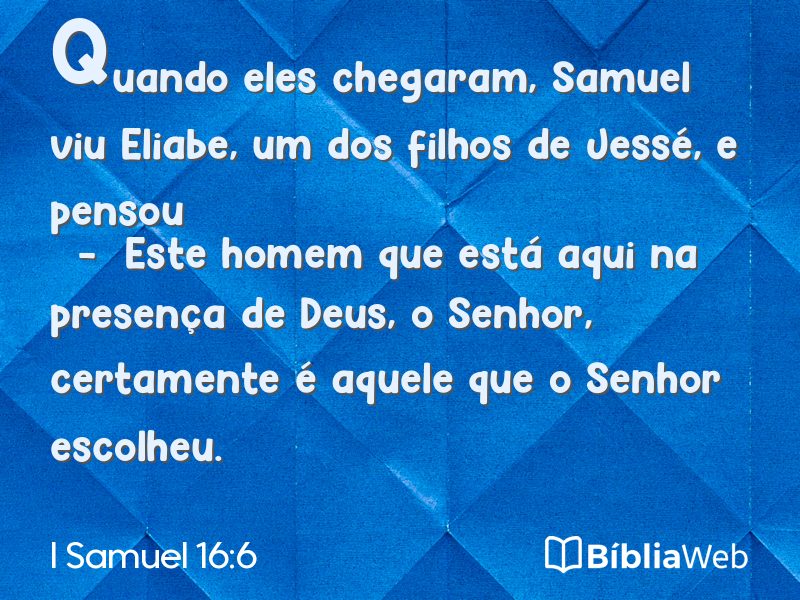 I Samuel 16:6 em imagem para compartilhar