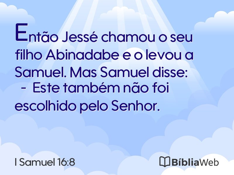 I Samuel 16:8 em imagem para compartilhar