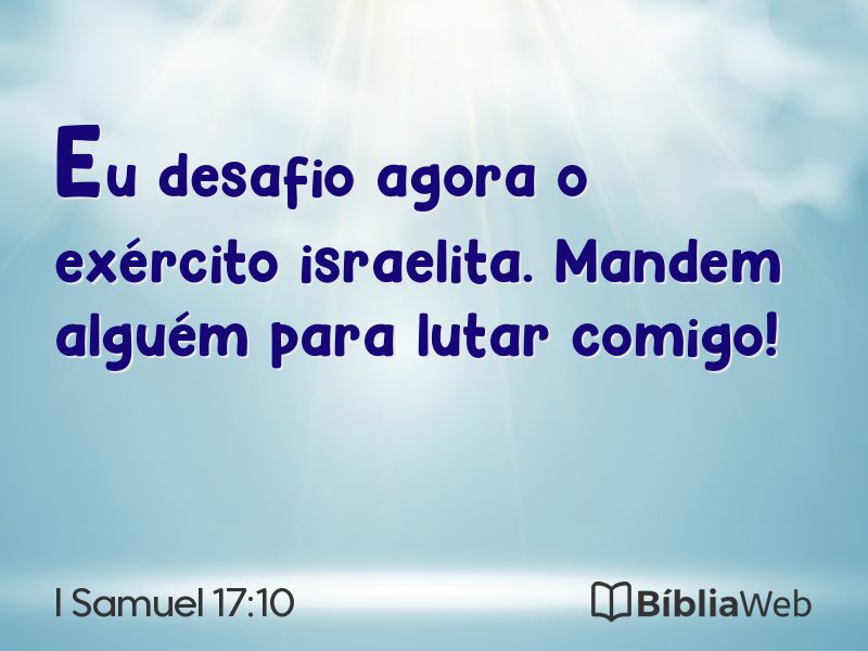 I Samuel 17:10 em imagem para compartilhar