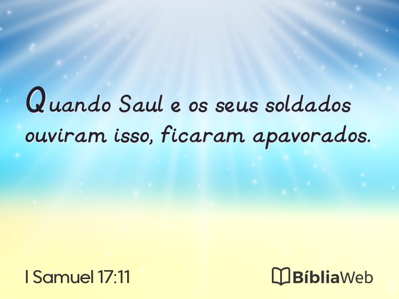 I Samuel 17:11 em imagem para compartilhar