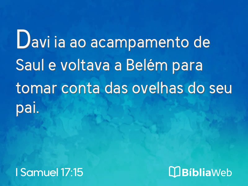 I Samuel 17:15 em imagem para compartilhar