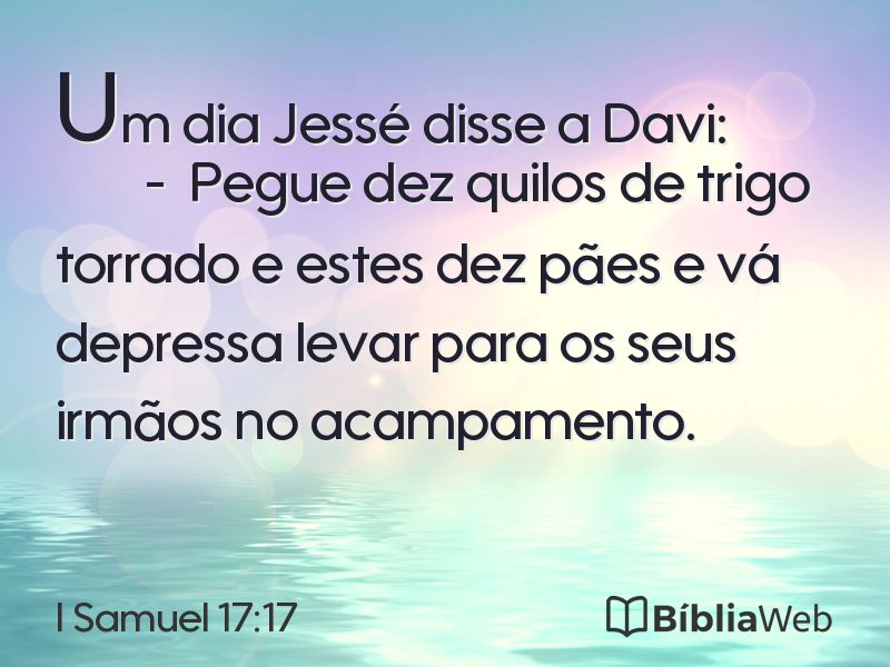 I Samuel 17:17 em imagem para compartilhar