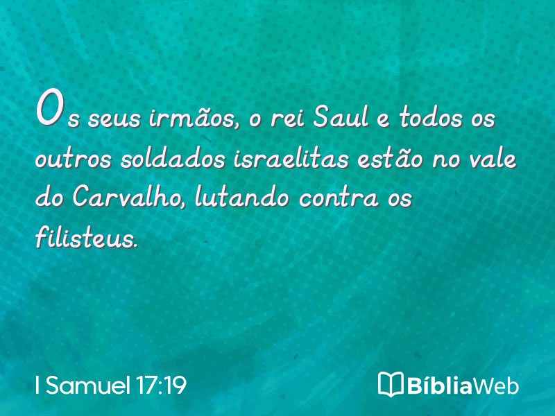 I Samuel 17:19 em imagem para compartilhar