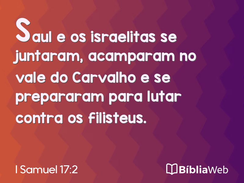 I Samuel 17:2 em imagem para compartilhar