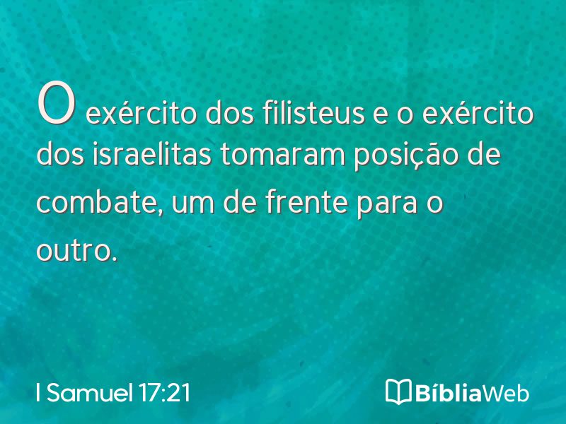 I Samuel 17:21 em imagem para compartilhar