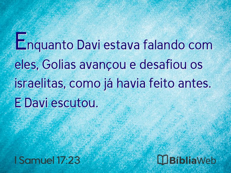 I Samuel 17:23 em imagem para compartilhar