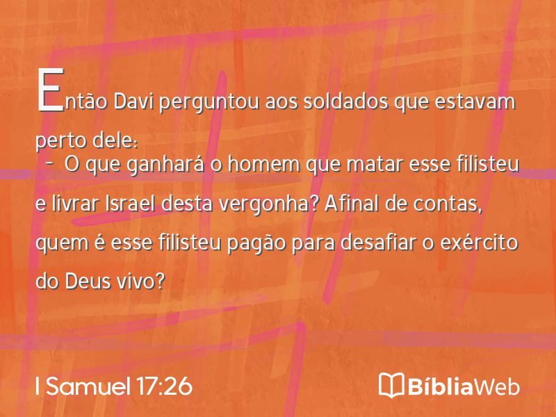 I Samuel 17:26 em imagem para compartilhar