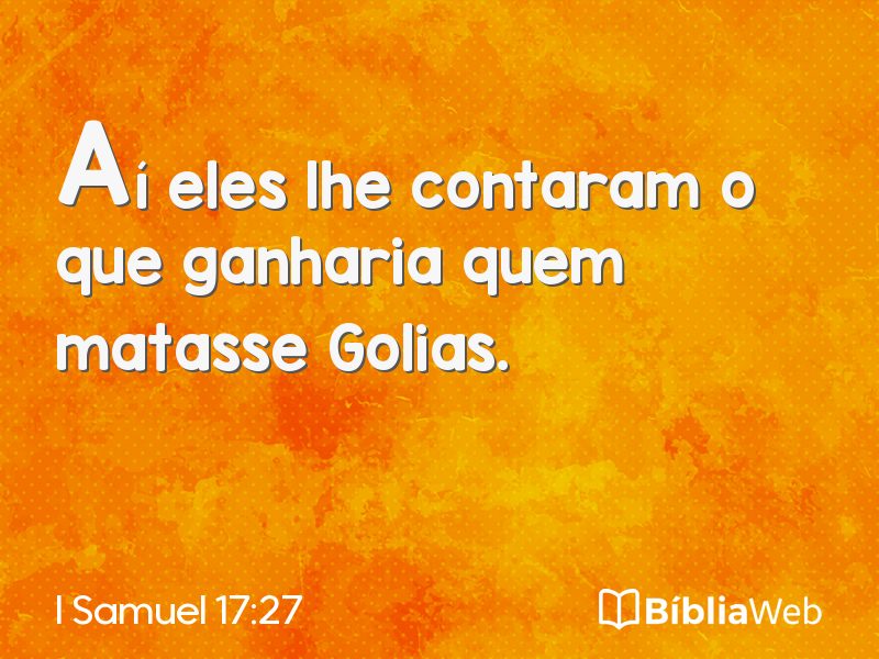 I Samuel 17:27 em imagem para compartilhar